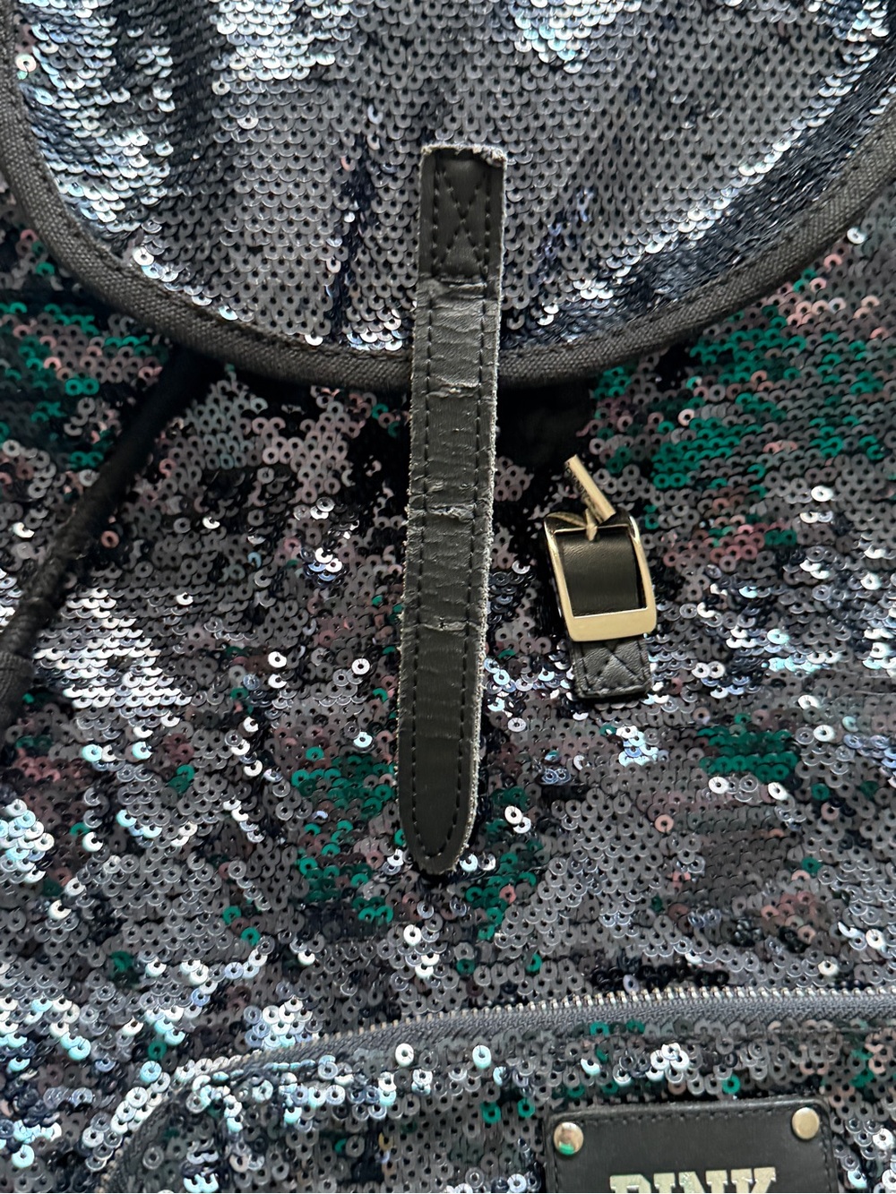 Victoria's Secret PINK Black Sequin Backpack - Picture 5 of 9